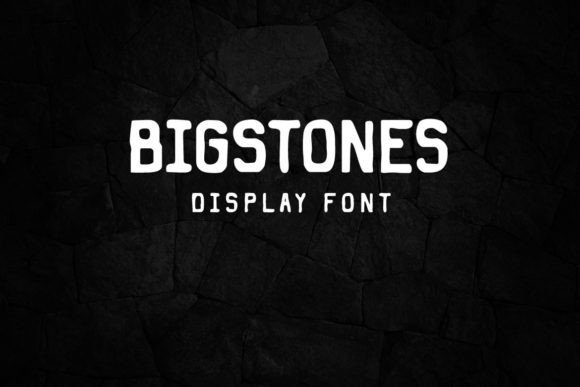 Bigstones Font: Ancient Stone-Age Display Fonts for Handmade Creators