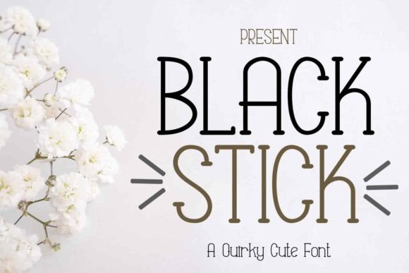 Black Stick Display Font for Playful Brand Identity