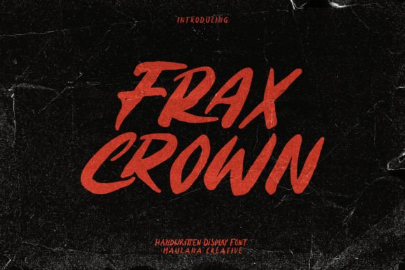 Fraxcrwon Font: A Horror-Chic Display Typeface for Handmade Creators
