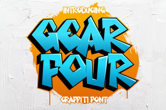 Gear Four: A Graffiti-Style Display Font for Memorable Branding