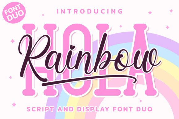 Hola Rainbow Duo: A Playful Display Font Pair