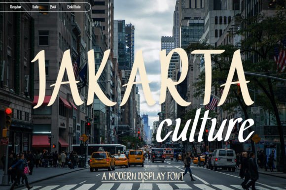 Jakarta Culture Font: Fun Yet Elegant Display Typeface