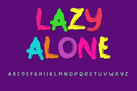 Lazy Alone Font: Sweet, Elegant Display Fonts for Makers