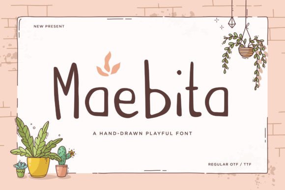 Maebita: A Fancy Hand-Drawn Display Font for Editorial Design