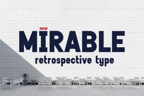 Mirable Font: Retro Display Typeface for Handmade Brands