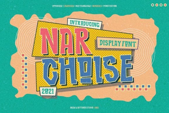 Narchoise: A Modern Display Font for Editorial Impact