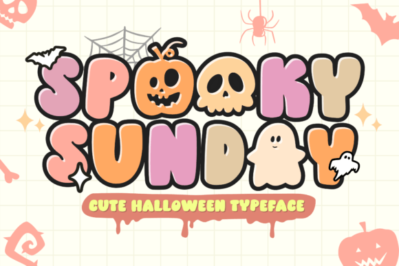 Spooky Sunday Font for Halloween Crafts & Horror Design