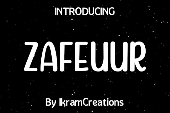 Zafeuur: A Playful Display Font for Editorial Joy